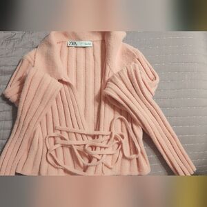 Zara Women's Soft Pink Cardigan
